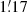$ 1{{\overset{\prime}{.}}}17 $