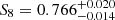 $ S_8=0.766^{+0.020}_{-0.014} $