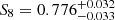 $ S_8=0.776^{+0.032}_{-0.033} $