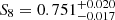 $ S_8=0.751^{+0.020}_{-0.017} $