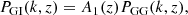 $$ \begin{aligned}&P_{\rm GI} (k, z) = A_1(z) P_{\rm GG}(k,z), \end{aligned} $$