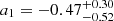$ a_1=-0.47^{+0.30}_{-0.52} $