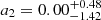 $ a_2=0.00^{+0.48}_{-1.42} $