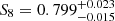 $ S_8=0.799^{+0.023}_{-0.015} $