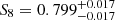 $ S_8=0.799^{+0.017}_{-0.017} $