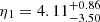 $ \eta_1=4.11^{+0.86}_{-3.50} $