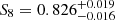 $ S_8=0.826^{+0.019}_{-0.016} $