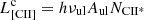 $ L^{\mathrm{c}}_{\mathrm{[CII]}} = h\nu_{\mathrm{ul}}A_{\mathrm{ul}} N_{\mathrm{CII^*}} $
