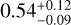 $0.54_{ - 0.09}^{ + 0.12}$