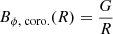$$ \begin{aligned} B_{\phi , \text{ coro.}} (R)&= \frac{G}{R} \end{aligned} $$