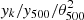 $ {\it y}_k/{\it y}_{500}/\theta_{500}^2 $