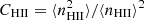 $ C_{\rm HII}= \langle n^2_{\rm HII}\rangle /{\langle n_{\rm HII}\rangle}^2 $
