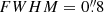 $ FWHM=0{{\overset{\prime\prime}{.}}}8 $