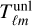 $T_{\ell m}^{{\rm{unl}}}$
