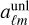 $a_{\ell m}^{{\rm{unl}}}$