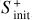 ${S_{{\rm{init}}}^ + }$