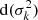 $ {\rm d}(\sigma^2_k) $
