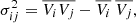 $$ \begin{aligned} \sigma ^2_{ij}=\overline{V_i V_j}-\overline{V_i}~\overline{V_j}, \end{aligned} $$