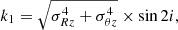 $$ \begin{aligned} k_1=\sqrt{\sigma _{R z}^4 +\sigma _{\theta z}^4}\times \sin {2i},\end{aligned} $$