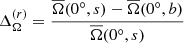 $$ \begin{aligned} \Delta _\Omega ^{(r)} = \frac{\overline{\Omega }(0^\circ ,s) - \overline{\Omega }(0^\circ , b)}{\overline{\Omega }(0^\circ ,s)} \end{aligned} $$