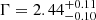 $ \Gamma=2.44_{-0.10}^{+0.11} $
