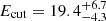 $ E_{\mathrm{cut}}=19.4^{+6.7}_{-4.3} $