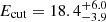 $ E_{\mathrm{cut}}=18.4^{+6.0}_{-3.9} $