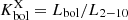 $ K_{\mathrm{bol}}^{\mathrm{X}}=L_{\mathrm{bol}}/L_{\mathrm{2-10}} $