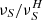 $ \nu_S/\nu_S^H $