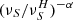 $ (\nu_S/\nu_S^H)^{-\alpha} $