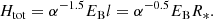 $$ \begin{aligned} H_{\rm tot}=\alpha ^{-1.5}E_{\rm B} l=\alpha ^{-0.5}E_{\rm B} R_*. \end{aligned} $$