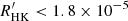 $ R_{\mathrm{HK}}^\prime < 1.8\times10^{-5} $