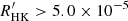 $ R_{\mathrm{HK}}^\prime > 5.0\times10^{-5} $