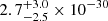 $ 2.7^{+3.0}_{-2.5} \times 10^{-30} $