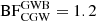 $ \mathrm{BF}^{\mathrm{GWB}}_{\mathrm{CGW}} = 1.2 $