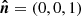 $ {\ensuremath{\boldsymbol{\hat{n}}}} = (0, 0, 1) $