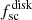 $ f^{\mathrm{disk}}_{\mathrm{sc}} $