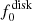 $ f^{\rm disk}_0 $