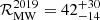 $ \mathcal{R}_{\mathrm{MW}}^{2019}=42^{+30}_{-14} $