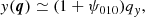 $$ \begin{aligned} { y}(\boldsymbol{q})&\simeq (1+\psi _{010}) q_{ y} , \end{aligned} $$