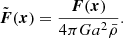 $$ \begin{aligned} \tilde{\boldsymbol{F}}(\boldsymbol{x}) = \frac{\boldsymbol{F}(\boldsymbol{x})}{4\pi G a^{2}\bar{\rho }} . \end{aligned} $$
