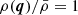 $ \rho(\boldsymbol{q})/{\bar \rho}=1 $