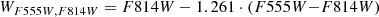 $$ \begin{aligned} W_{F555W, F814W} = F814W - 1.261 \cdot (F555W{-}F814W) \end{aligned} $$