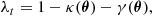 $$ \begin{aligned} \lambda _t = 1-\kappa ({\boldsymbol{\theta }})-\gamma ({\boldsymbol{\theta }}), \end{aligned} $$