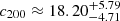$ c_{200} \approx 18.20^{+5.79}_{-4.71} $