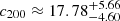$ c_{200} \approx 17.78^{+5.66}_{-4.60} $
