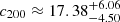 $ c_{200} \approx 17.38^{+6.06}_{-4.50} $