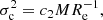 $$ \begin{aligned} \sigma _{\rm c}^2&= c_2 M R_{\rm e}^{-1} ,\end{aligned} $$