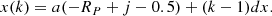 $$ \begin{aligned} x(k)=a(-R_{P}+j-0.5)+(k-1)dx. \end{aligned} $$