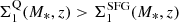 $ \Sigma_{1}^{\mathrm{Q}}(M_\ast,z) > \Sigma_{1}^{\mathrm{SFG}}(M_\ast,z) $